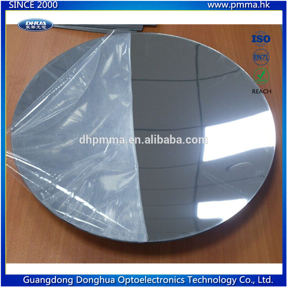 Acrylic concave mirror for light barrier and decoration