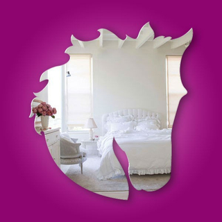 Horse Head Acrylic Mirror Wall Decals,removable Mirror Decals