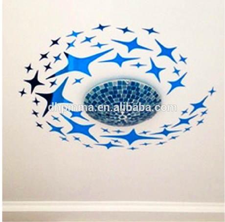 Ceiling Mirror Star Shape 3D Acrylic Ceiling Mirrors