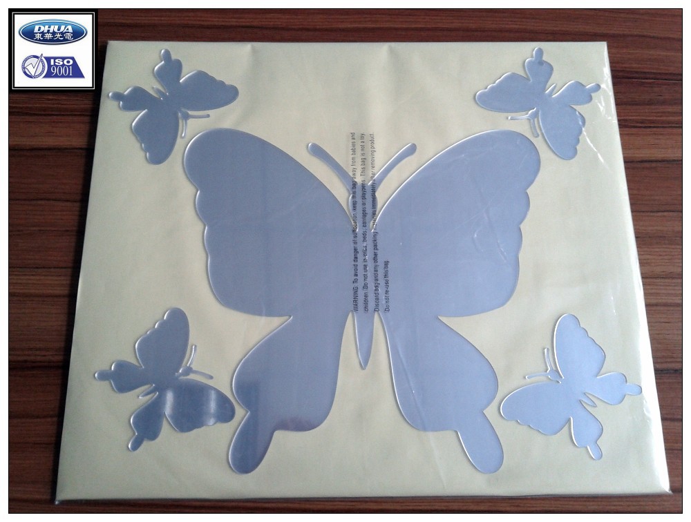 Decorative Mirror Wall Sticker Butterfly Shape Adhesive Acrylic Mirror