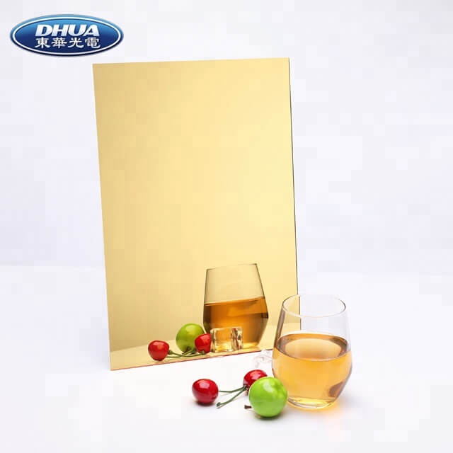 DHUA Gold Acrylic Mirror Sheet, Gold Acrylic Mirror, Colored Acrylic Mirror Sheet