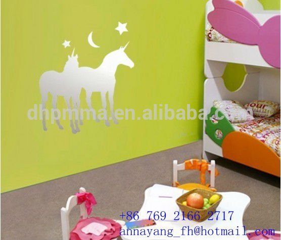 Horse Head Acrylic Mirror Wall Decals,removable Mirror Decals