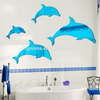 Adhesive Back Plastic Acrylic Wall Mirror Sticker Decoration in Dolphin Shape