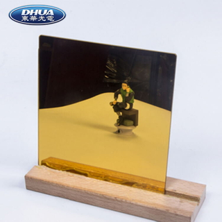 DHUA Translucent Gold Colored Plastic Acrylic Mirror Sheet