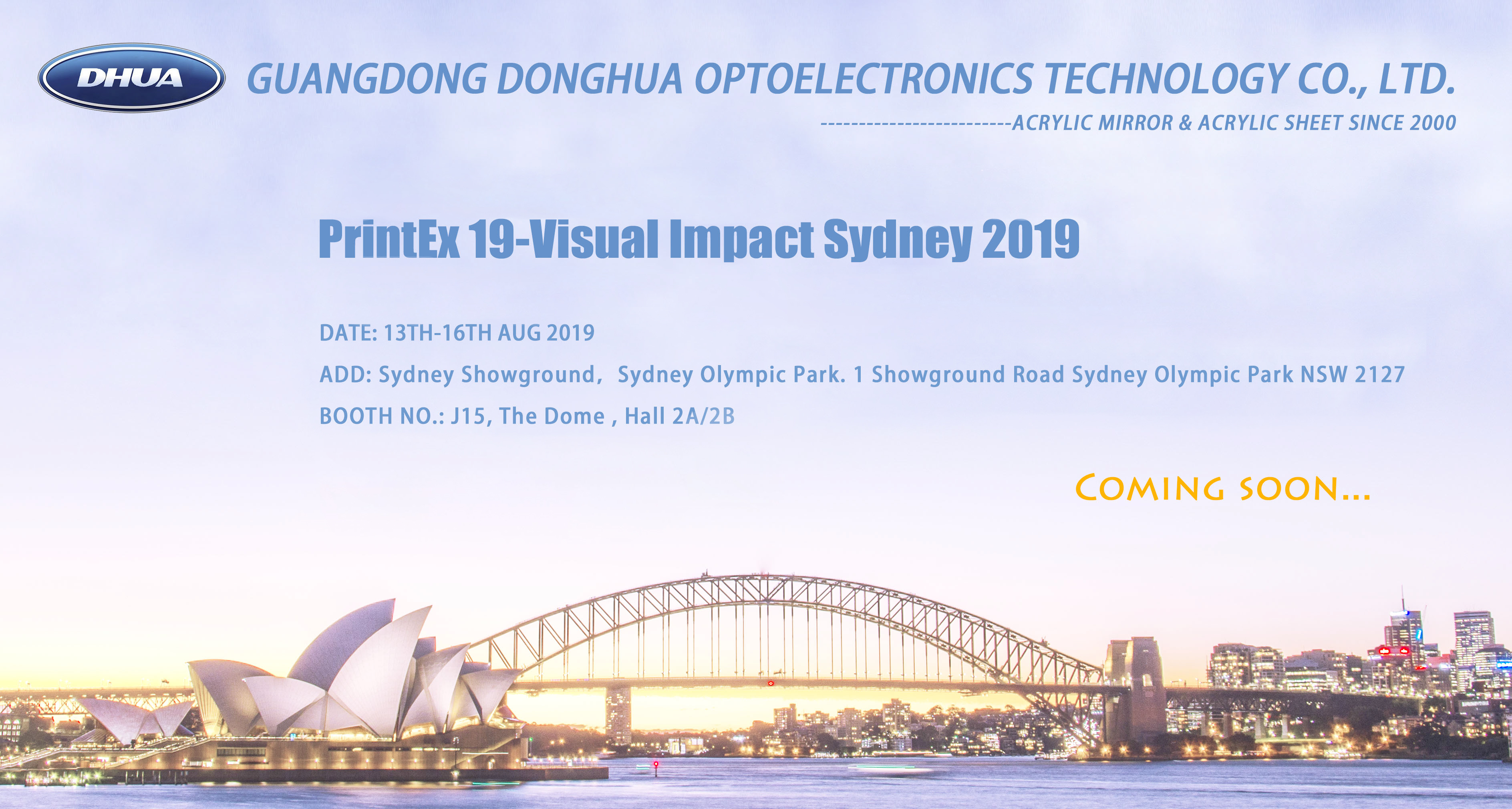 Invitation Visual Impact Sydney 2019 -- Donghua Acrylic Mirror